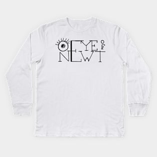 Shakespeare's Eye of newt Retro Lettering design Kids Long Sleeve T-Shirt